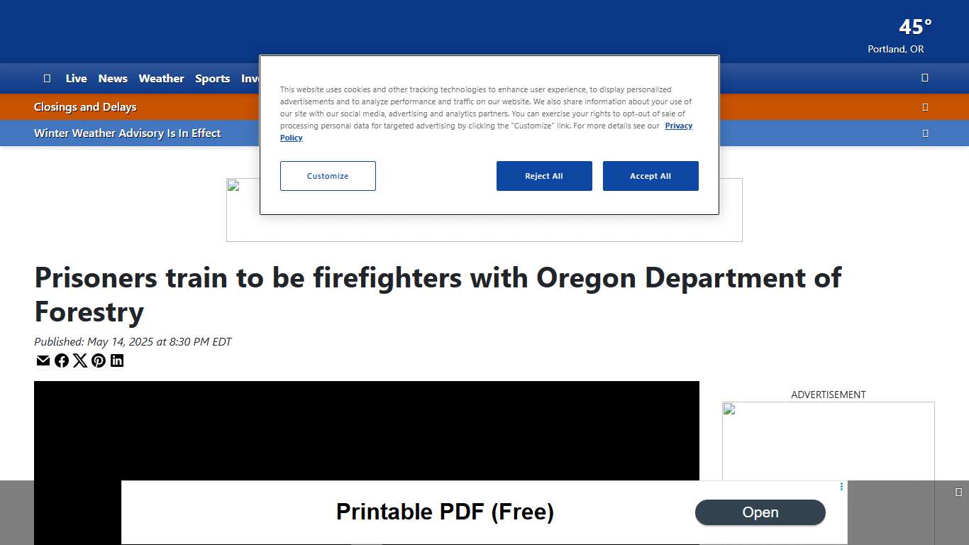 Prisoners train to be firefighters with Oregon Department of Forestry